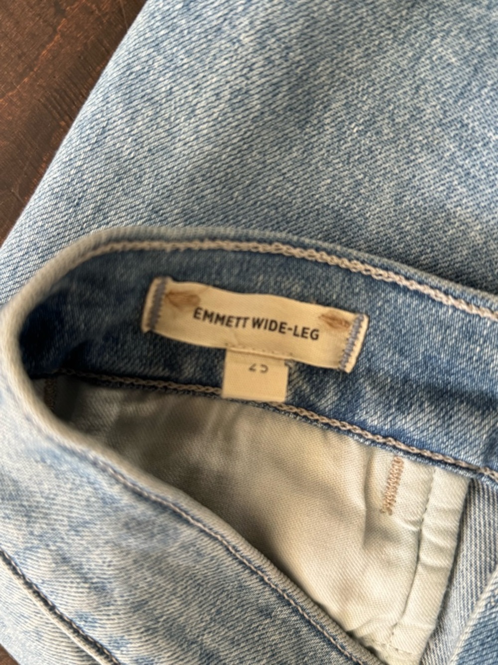 Madewell The Emmett Wide-Leg Crop Jean: Welt Pocket Edition Size 25 Kieran Wash - Picture 8 of 10